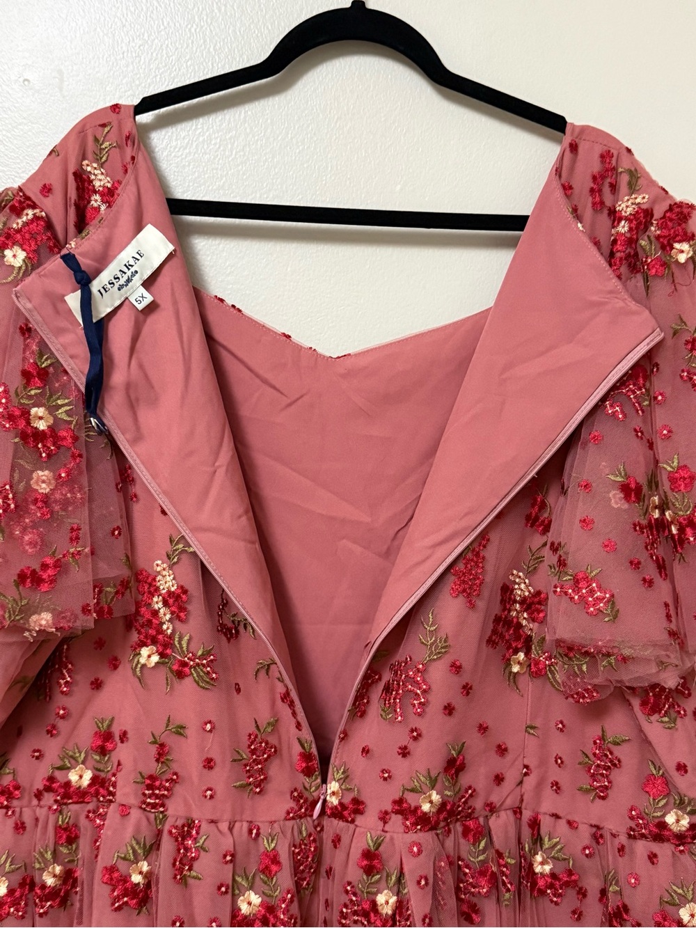Jessakae Scarlet Floral Sequin Tulle Formal Dress - Picture 9 of 12